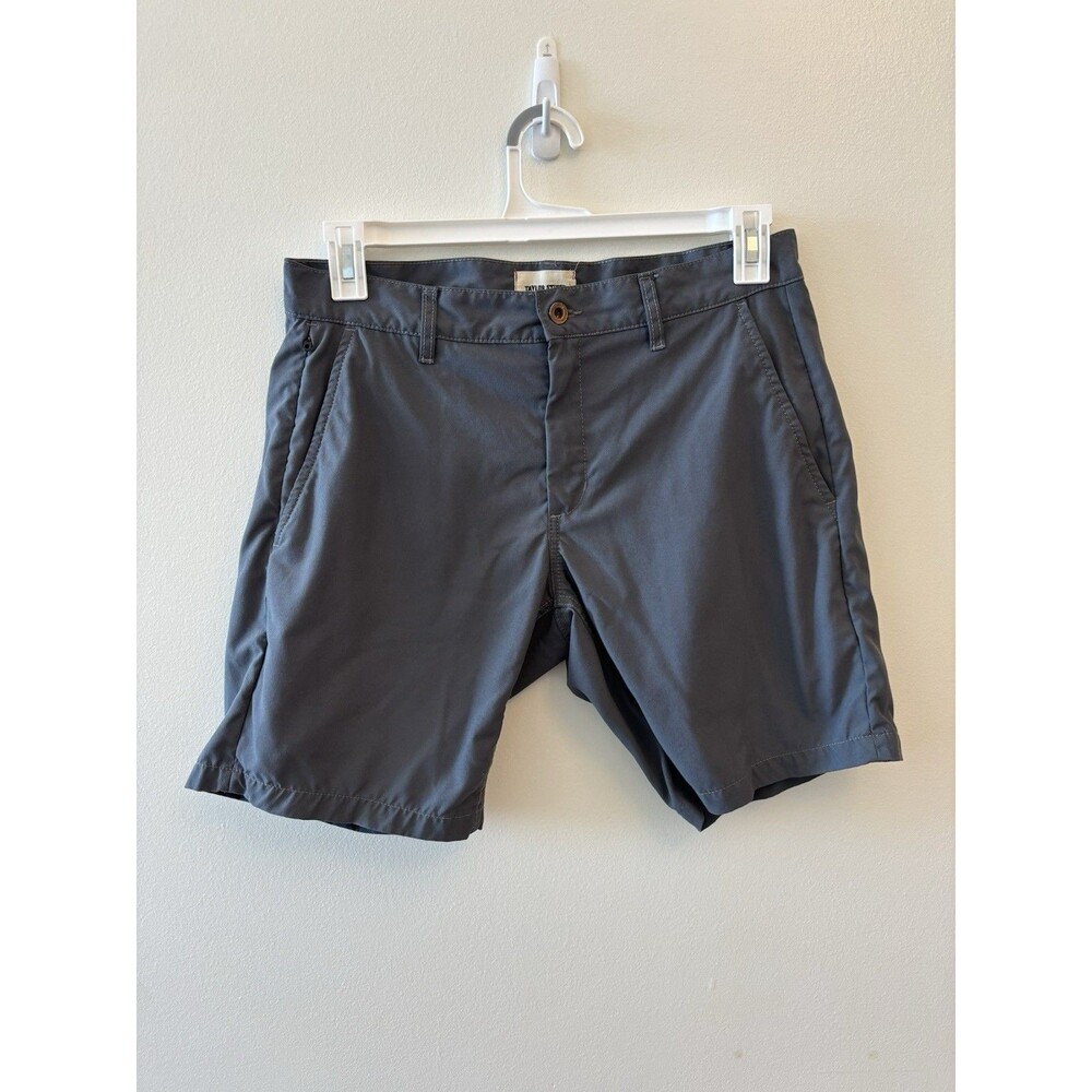 Taylor Stitch Performance Chino Shorts Men's 33 Gray Nylon Spandex Stretch